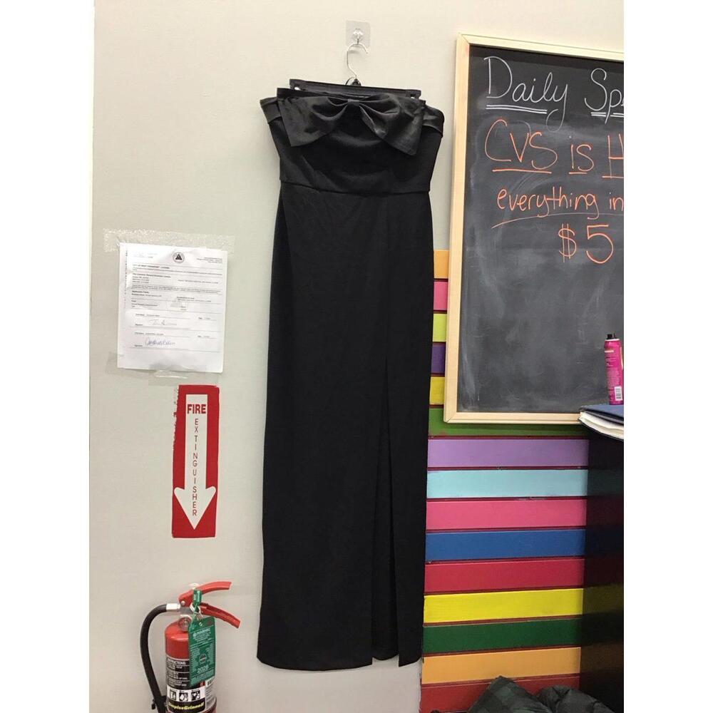 Sophia Christina womens gown prom dress 10 strapless bow black new from JCPenney